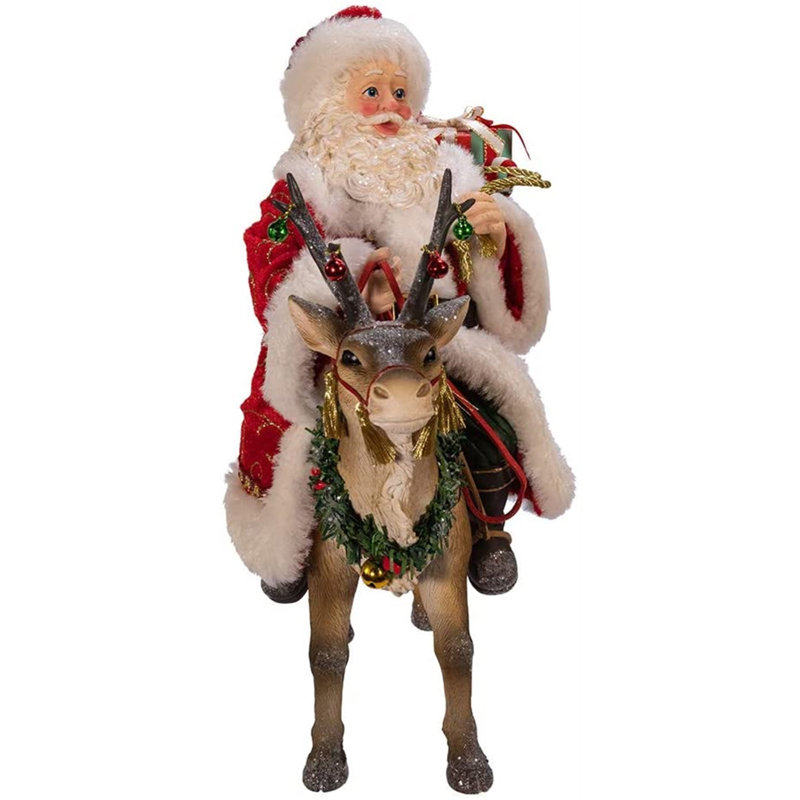 Fabriché père noël sur le renne