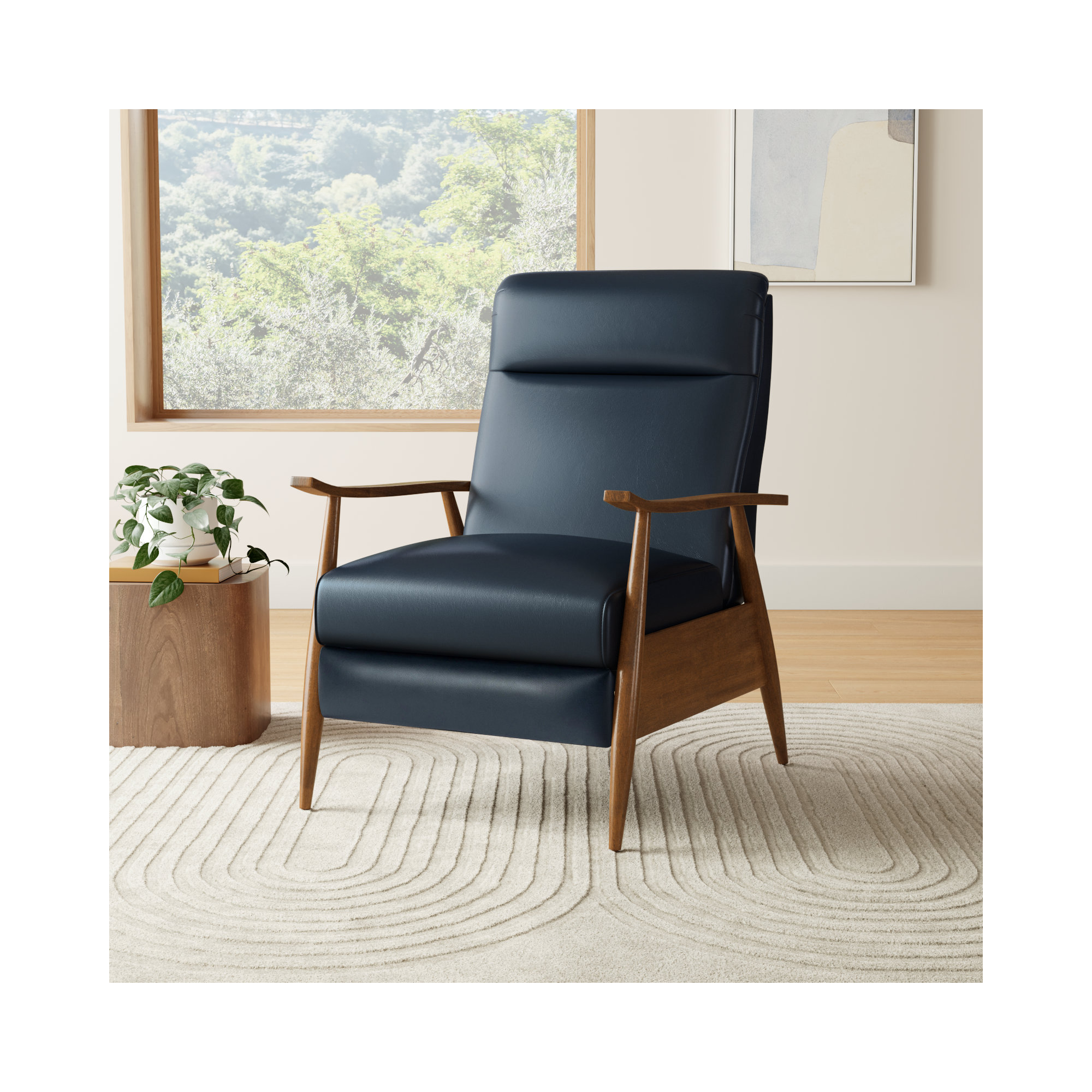 Imona Pushback Recliner - Set of 2, Blue