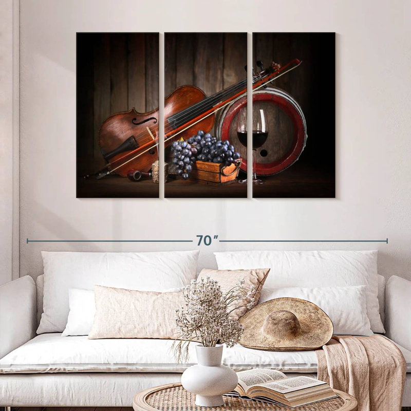 Vin rouge et musique Yarlin, H 36 po x l 57 po