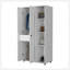 Armoire Bethel avec 1 tiroir, armoires de rangement et tringles suspendues