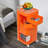 Chariot de rangement à 3 niveaux avec 4 tiroirs et roulettes - H 31,1 po x l 14,17 po x P 14,17 po-107927673
