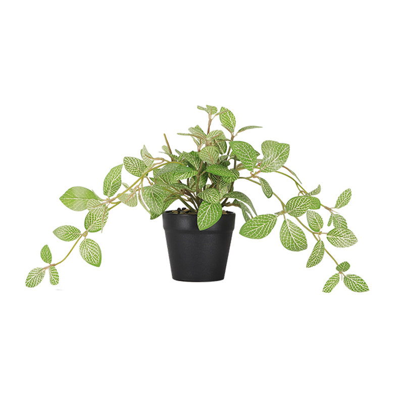 Plante artificielle rayée vert foncé, Vert clair