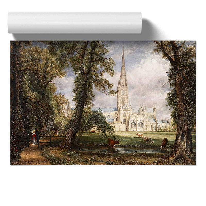 Salisbury Cathedral by John Constable - Frameless Print, 42cm H x 59cm W x 0.1cm D