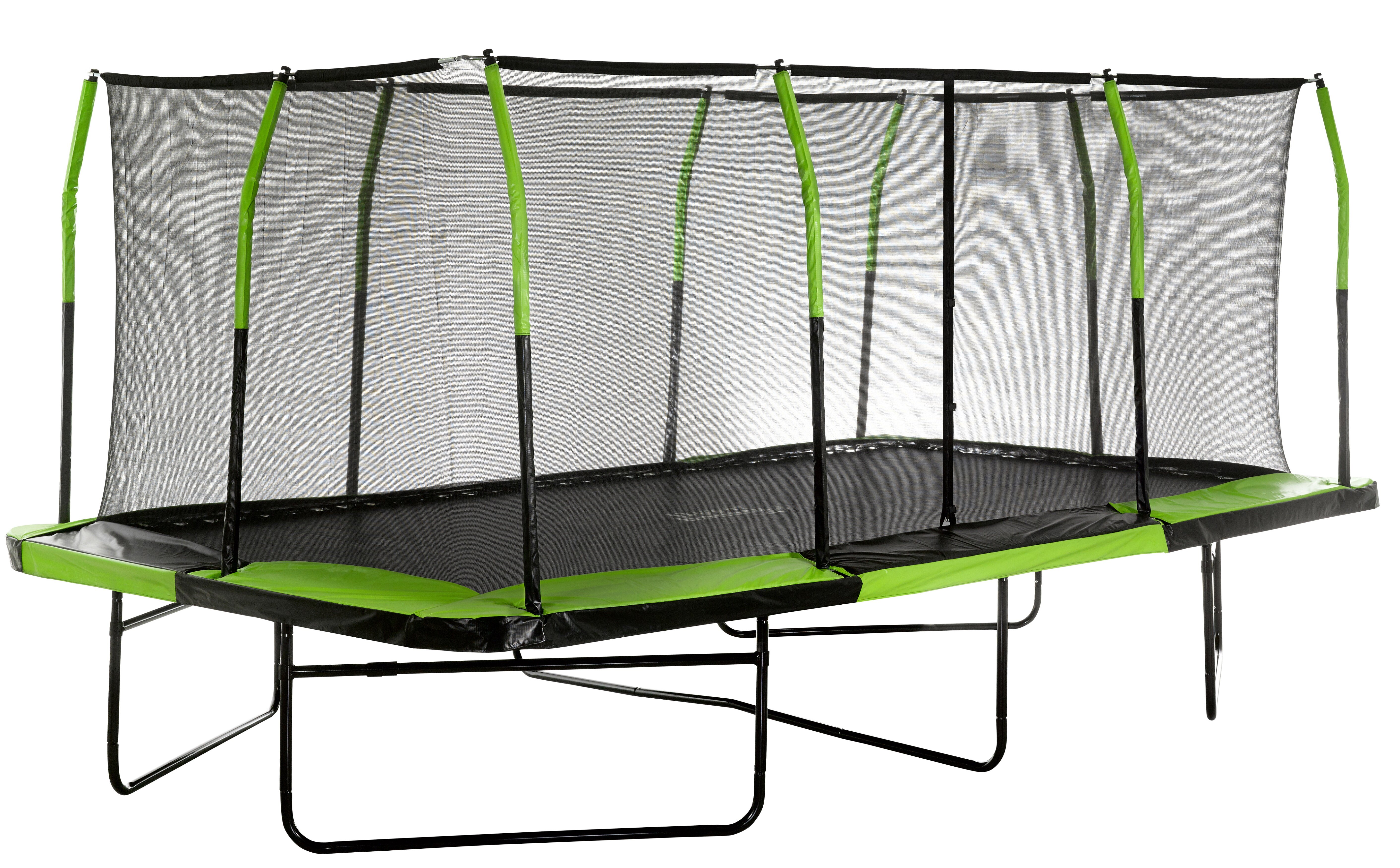 Machrus Upper Bounce 16 x 16 FT Square Trampoline Set with Premium Top-Ring  Enclosure and Safety Pad
