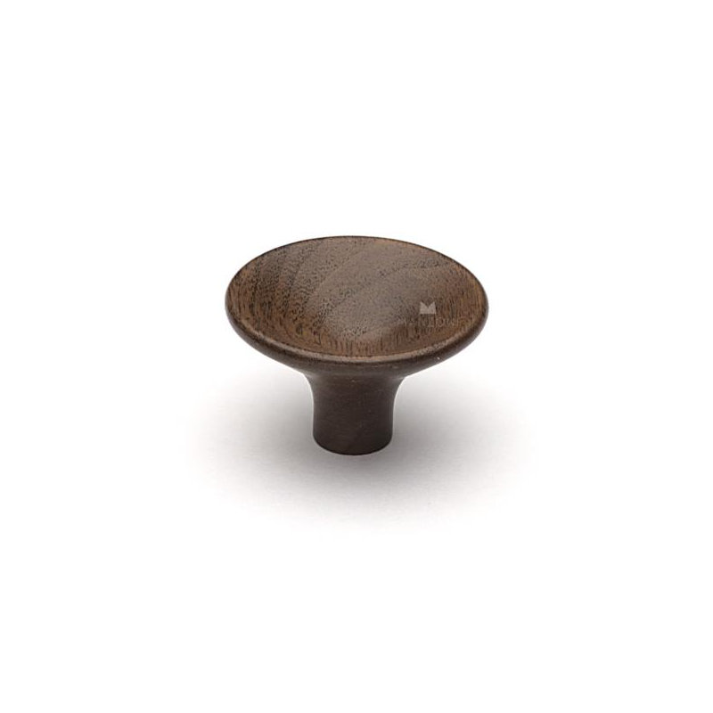 1.5" Diameter Round Knob, Walnut