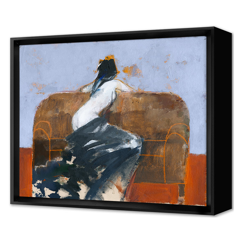 Brown Leather Print by Ngo, PC, Black Single Picture Framed, 18'' H x 21'' W