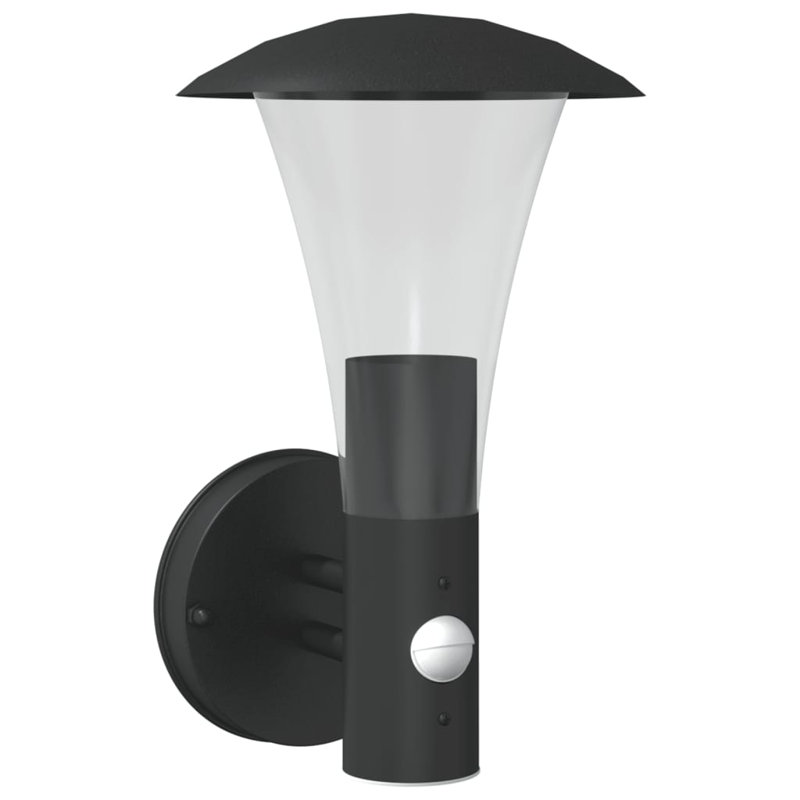 Darias Plug-in 1 Light Outdoor Wall Light, Black