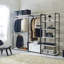 Garde-robe chauffant à porte - placard à cinq tablettes polyvalent en métal, rangement profond, imperméable, égratignure, panneau de classement E0, 2 fois plus épais, fabrication modulaire