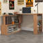 Bureau d'ordinateur d'angle en L, bureau à domicile rotatif à 360 °-1048473059