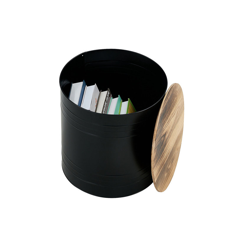 2 tables de rangement Gelacio Drum, Noir