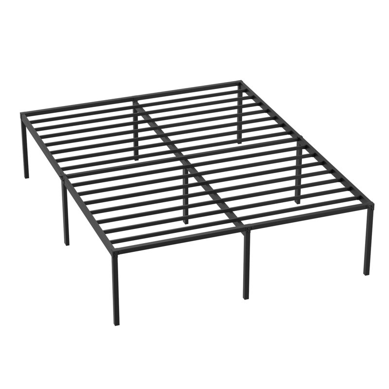Bed Frame Metal Platform Mattress Foundation Sturdy Steel Slats Support Bed Frame with Under-Bed Storage Easy Assembly No Box Spring Needed