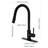 Pull Down Kitchen Faucet Matt Black - Stainless Steel Made, 360 Rotating Nozzle, Corrosion Finish, Single Handle For Water Temperature And Flow Regulation With Rust Coating, Convenient Management-651576705