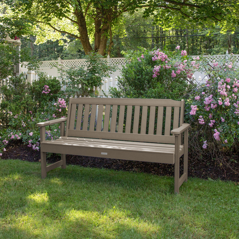 Banc de jardin en plastique Arbnora, Brun bois