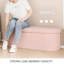 Banc ovale rembourré avec rangement Bazine 43 po x 15 po x 15 po-407943625