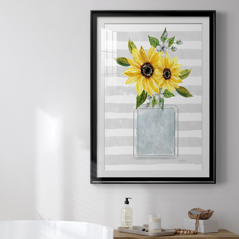 «Sunflower Perfume I», reproduction encadrée de qualité supérieure - prête à être accrochée, H 42,5 po x l 30,5 po x P 1 po