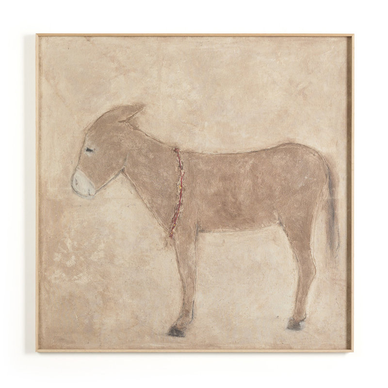 Burro Marron Painting by Paul Meyer, 32" H x 32" W