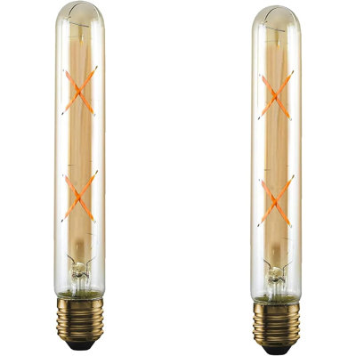 Paquet de 10 ampoules à DEL T185 E26 de 4 W à intensité variable et 4 W à intensité variable, blanc chaud, 40 W, pour ampoules tubulaires et lustres