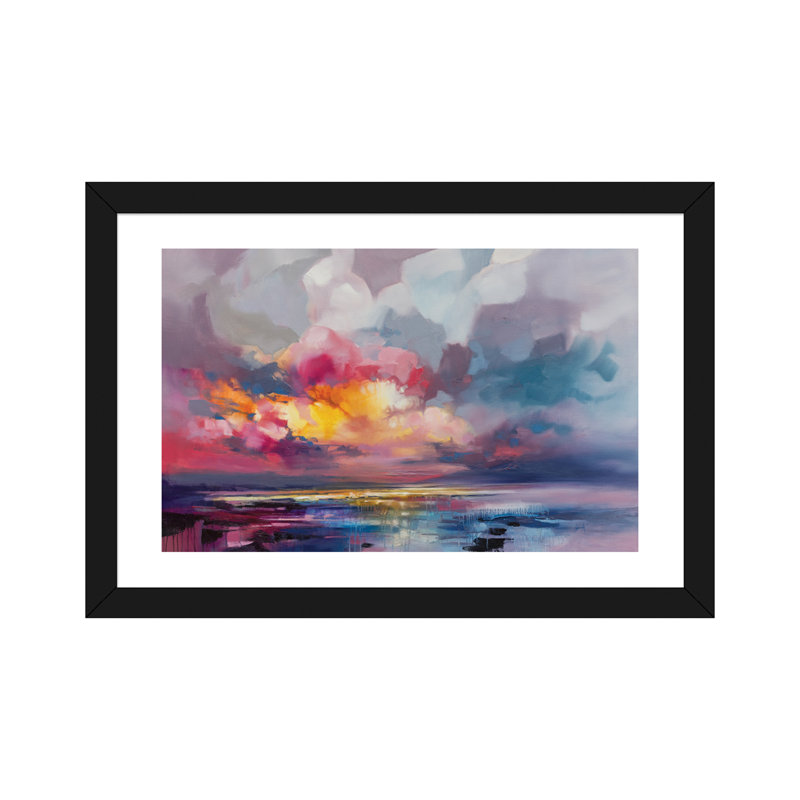 « deplacement » par scott naismith-reproduction d’art, Papier avec cadre noir, H 24 po x l 32 po x P 1 po