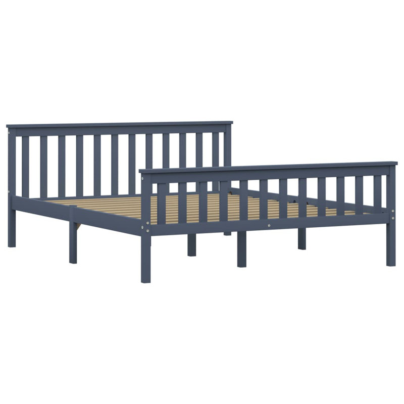 Whitworth Solid Wood Bed, grey, European Kingsize (160 x 200cm)