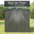 Outdoor Storage Shed, Metal Garden Shed For Bike, Trash Can, Tools, Lawn Mowers,Galvanized Steel Outdoor Storage Cabinet With Lockable Door-118230002-118230001