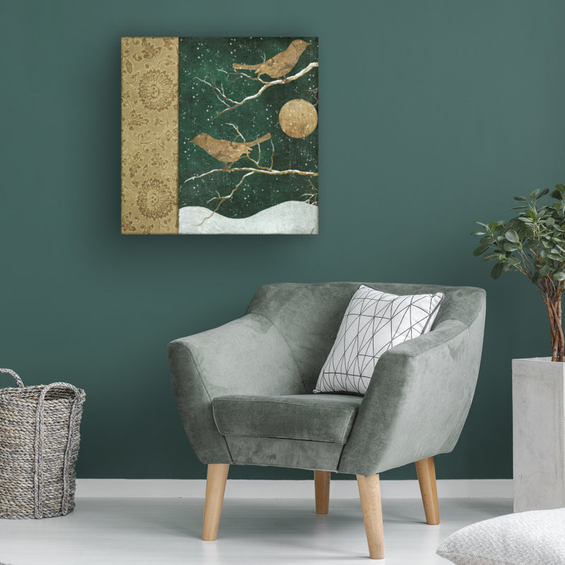 Art sur toile «Bachelor Sasha Birds Of Winter I», H 14 po x l 14 po