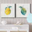 Happy Lemon - ensemble de 2 peintures sur toile tendue-574785121