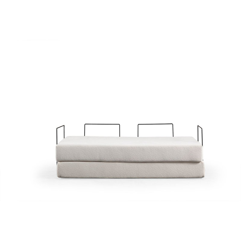 Canapé-lit 3 places, H 39,37 po x l 78,74 po x P 31,5 po, 2, Blanc