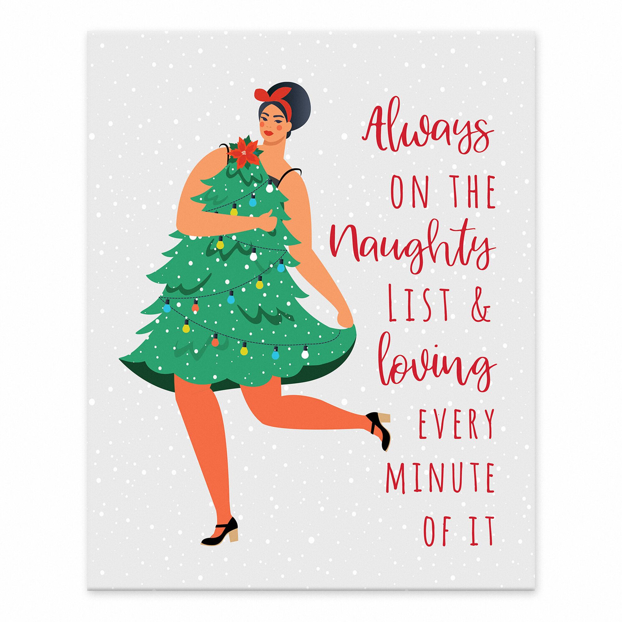 Always on Naughty List Tabletop Canvas