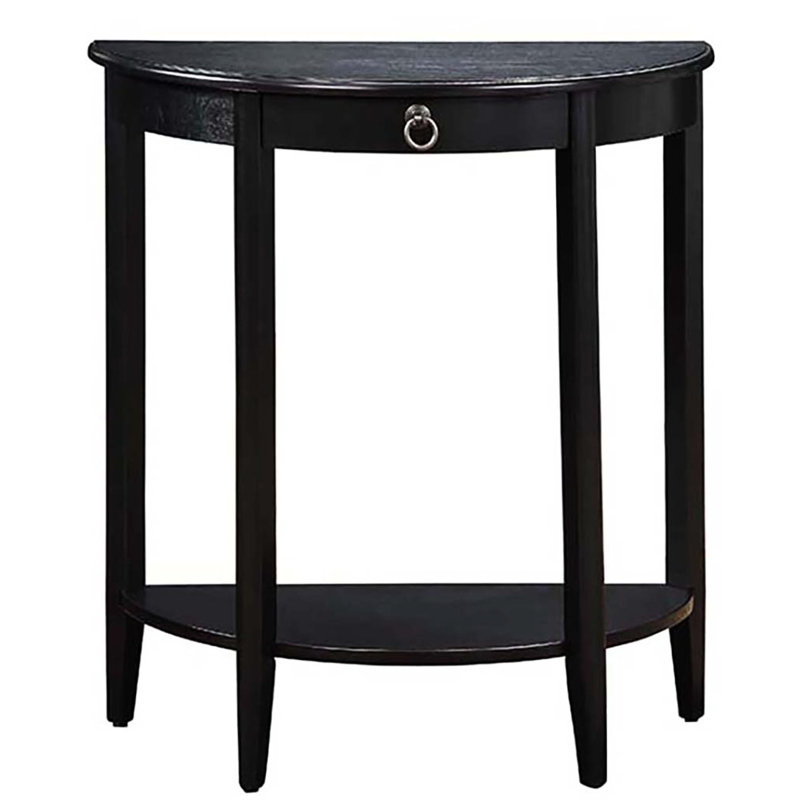 Console en demi-lune noire - complète n'importe quel style avec une option de rangement