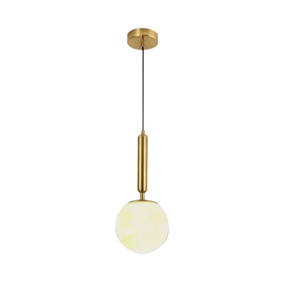 Adalise 1 - Light Single Globe Pendant with Wrought Iron