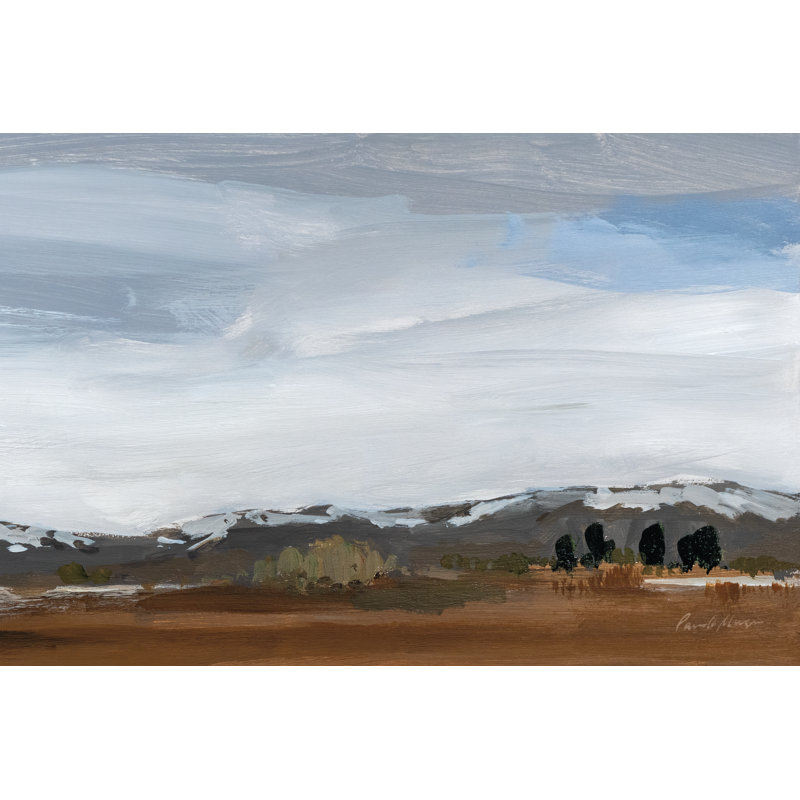 «Alamosa Late March Crop» par Pamela Munger - peinture sur toile tendue, Papier avec cadre photo noyer, Non