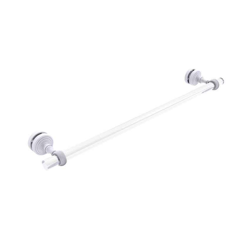 Porte-serviettes 5,2 po pour porte de douche en verre Jarrell, Blanc mat