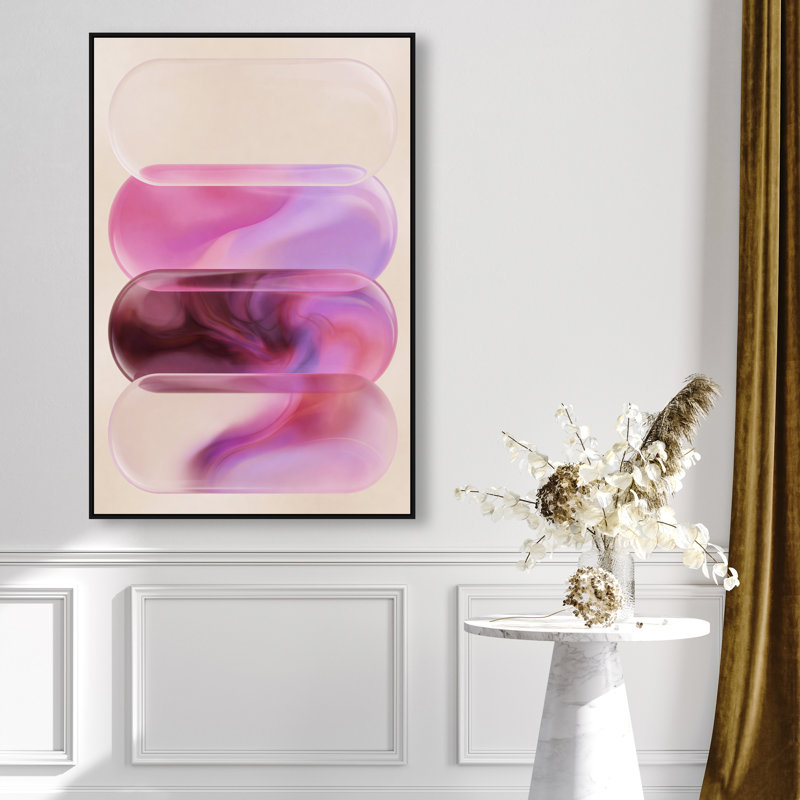 Clear Rose Print by Oliver Gal, 31"H x 21"W, Black Floater Frame