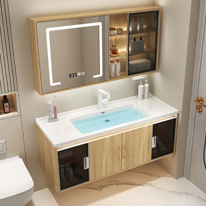Japanese style simple bathroom cabinet