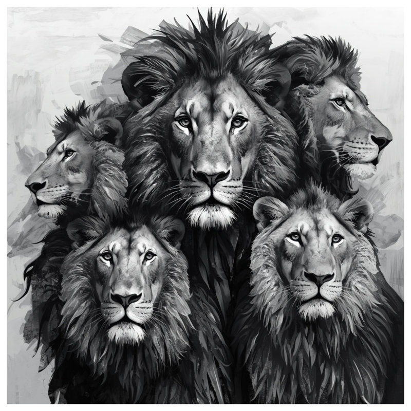 Groupe de housses de couette Lions, Lit simple