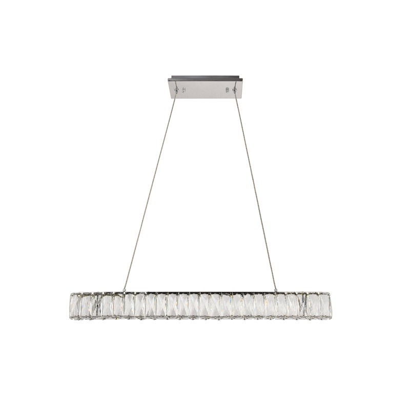 Sunderland - Light LED Pendant, Chrome, 3" H x 31" W x 31" D