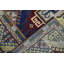 Wool Oriental Area Rug in Blue/Cream/Wine/Green