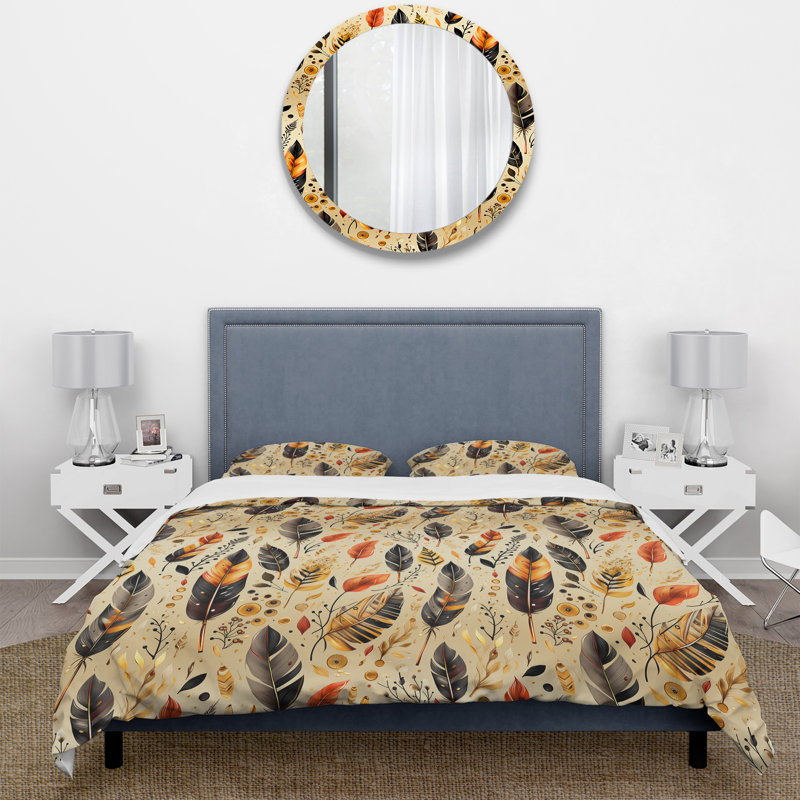 Ensemble de housse de couette Boho en polyester microfibre Artistic Nomad, Housse de couette pour très grand lit et 2 très