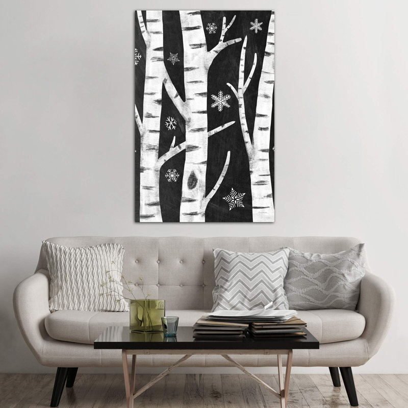 Snowy Birches I by Mary Urban - Wrapped Canvas Painting, 66.04 cm H x 45.72 cm W x 1.91 cm D