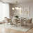32.8" W 4-Light Modern Chandelier with Frosted Globe Glass Shades-1400557613