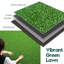 Tapis de gazon artificiel réaliste 3 pi x 32 pi - Ultra dense et trous de drainage, parfait pour le patio, la cour, le décor intérieur / extérieur, l'installation de fête de Noël-1001822437