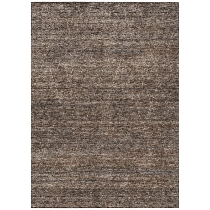 Tapis d'intérieur / extérieur brun Elaria , 10 pi x 14 pi