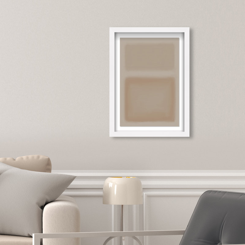 Perfect Peach Print by Oliver Gal, White Shadowbox, 11.5"H x 16.5"W