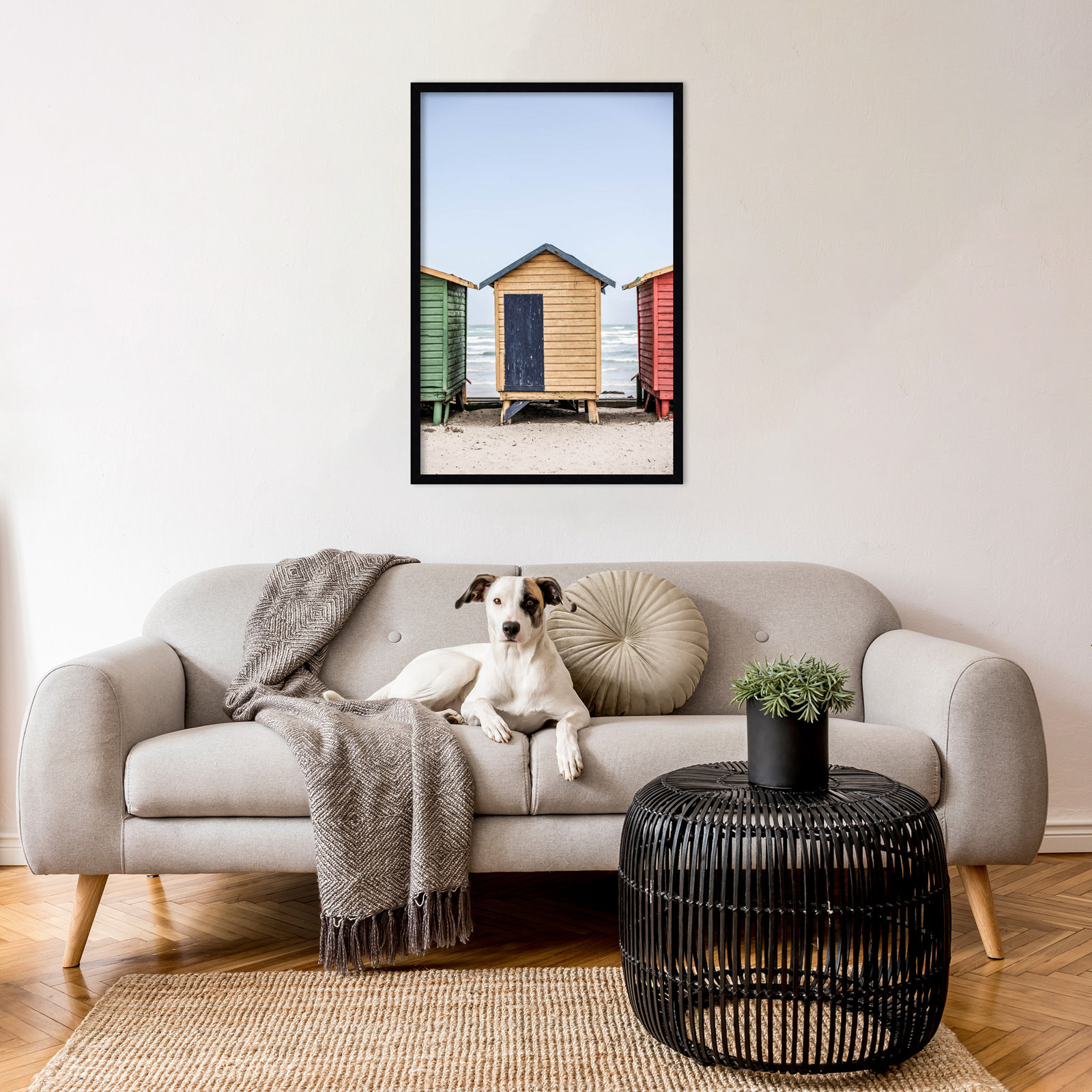 Rolandat "Yellow Hut" Print, Black, 33" H x 23" W