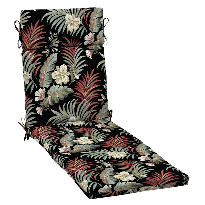 ARDEN Outdoor Adirondack Chair 2.25" Cushion, Black/Green, 2.5 " H x 20" W x 17" D