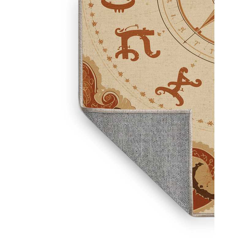 Machine Washable Pavlo Classic Oriental Rug in Beige – Beige Binding, 5 x 7