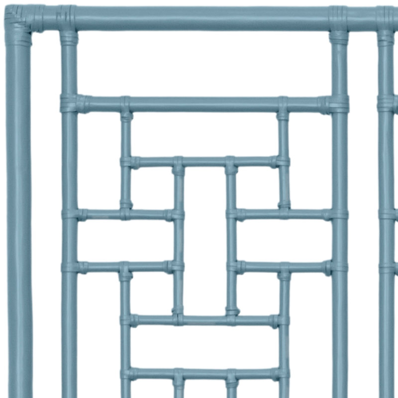 Ohana Rattan Open-Frame Headboard, Twin, Regatta Blue