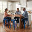 Counter Stool with Metal Frame-594413849
