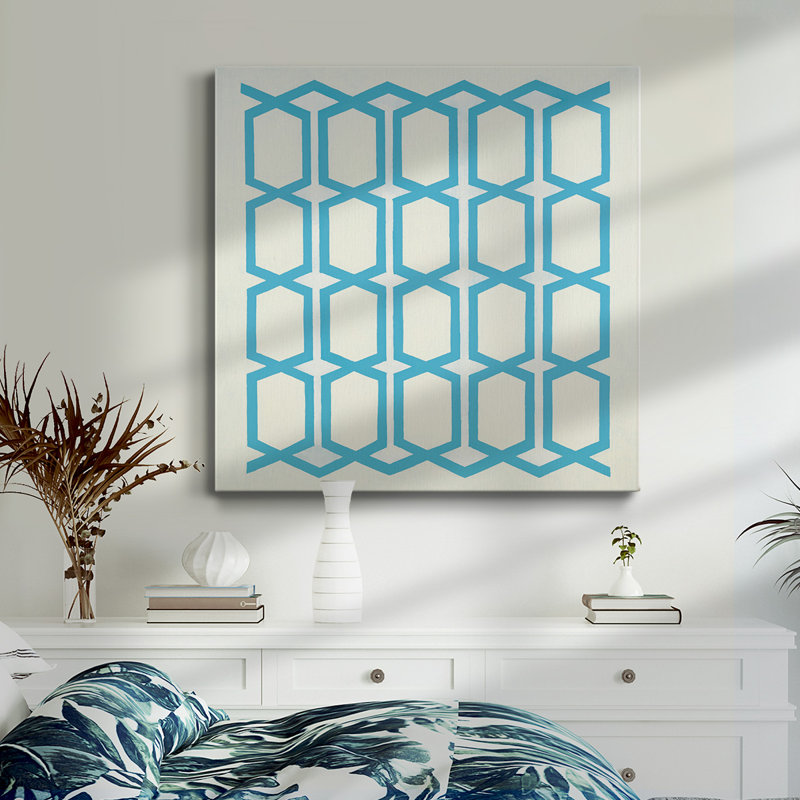 Pattern Blue-Premium Gallery Wrapped Canvas - Ready to Hang