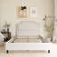 Lit plateforme tapissier en bois avec tête de lit ruché-242071681-242071680